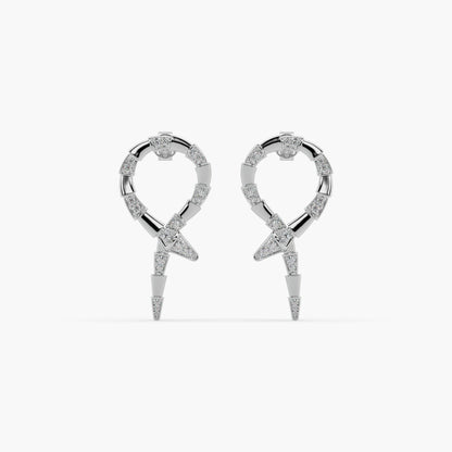 Guru Jewel's Round Diamond In Silver Exclusive Earrings For Her