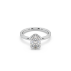 Exclusive 925 Silver 3.42 CT Owal Diamond Studded Ladies Ring For Her