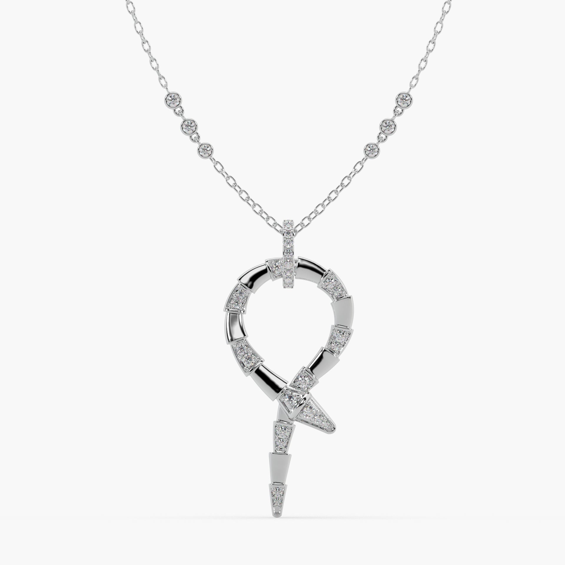 Guru Jewel's Round Diamond Studded In Silver Exclusive Only Pendent For Her