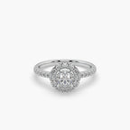 Guru Jewel's Round Solitaire Studded Silver Ring For Her