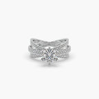 Guru Jewel's Round Solitaire Studded Impressive Silver Ring For Her