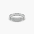 Guru Jewel's Round Diamond Studded " I LOVE YOU " Silver Ring For Her