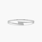 Guru Jewel's Round Diamond Studded Fascinating Silver Bracelet For Her