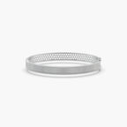 Guru Jewel's Round Diamond Studded Exclusive Silver Bracelet For Her