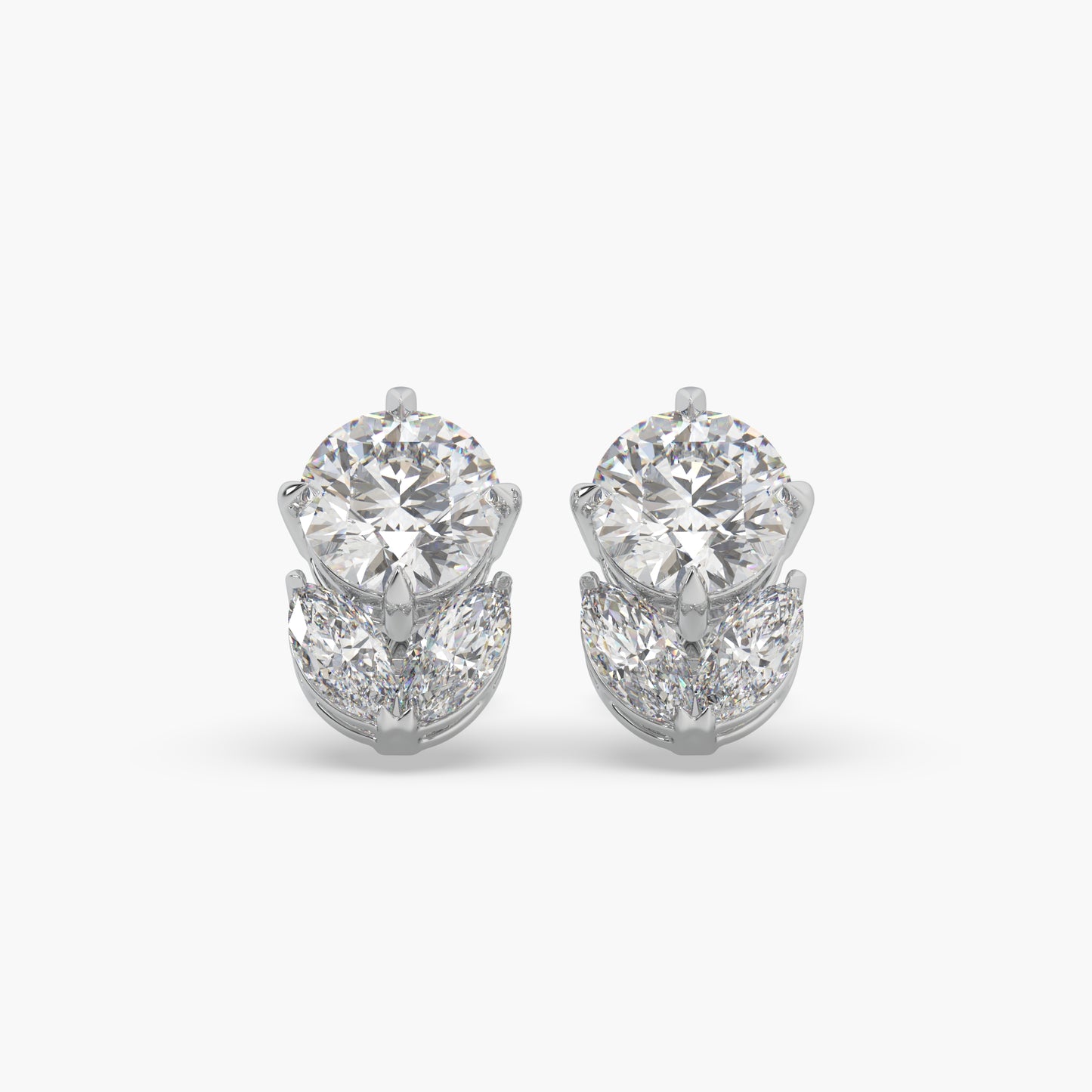Guru Jewel's Round And Marquise Studded Earrings For Her