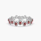 Guru Jewel's Round And Fancy Oval Diamond Studded Beauteous Bracelet For Her