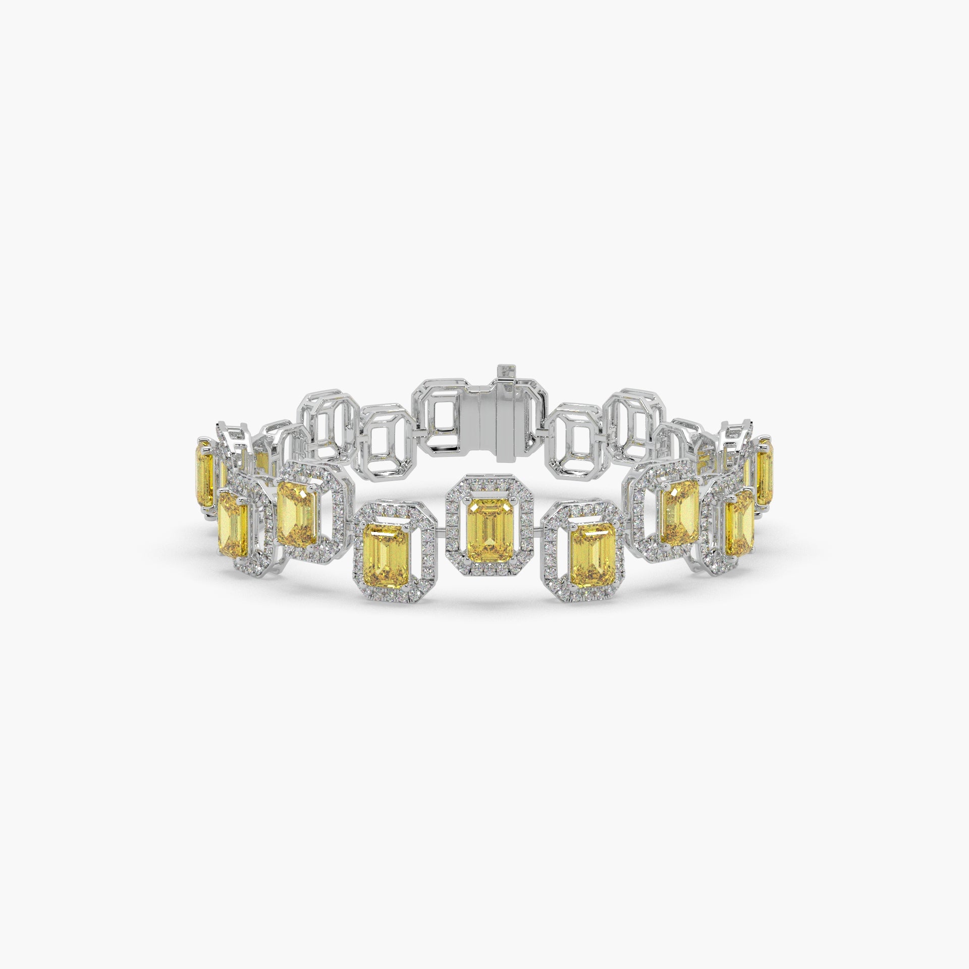 Guru Jewel's Round And Fancy Emerald Diamond Studded Attractive Bracelet For Her