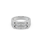 Astonishing Silver 925 Round Diamond Studded Gents Ring For Him