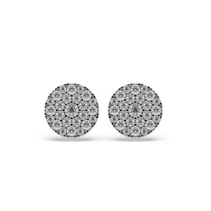 Guru Jewel's Round Diamond Studded Diamond Round Shape Earrings  For Her
