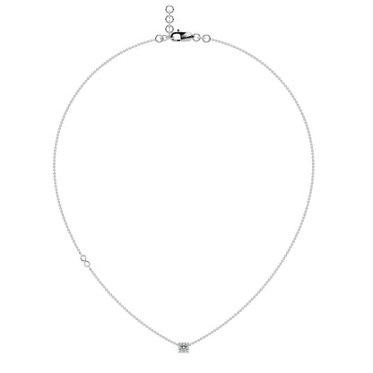 Guru Jewel's Round Diamond Studded Alluring Silver Chain For Her