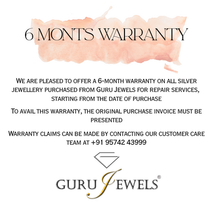 Guru Jewel's Round Diamond Studded Fascinating Silver Ring For Her