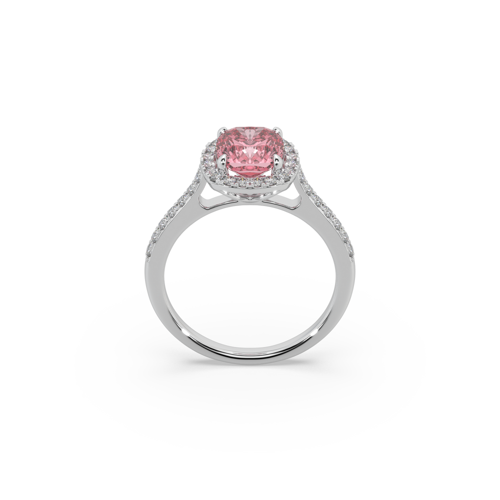 Exclusive 925 Silver 0.42 CT Center Stone Studded Ladies Ring For Her