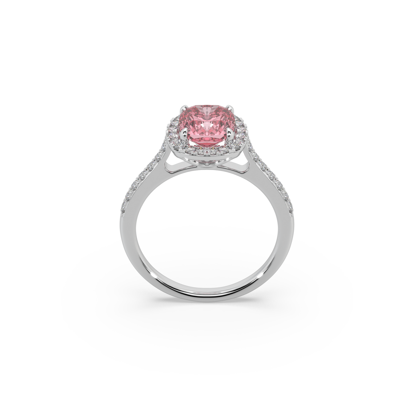 Exclusive 925 Silver 0.42 CT Center Moissanite Studded Ladies Ring For Her