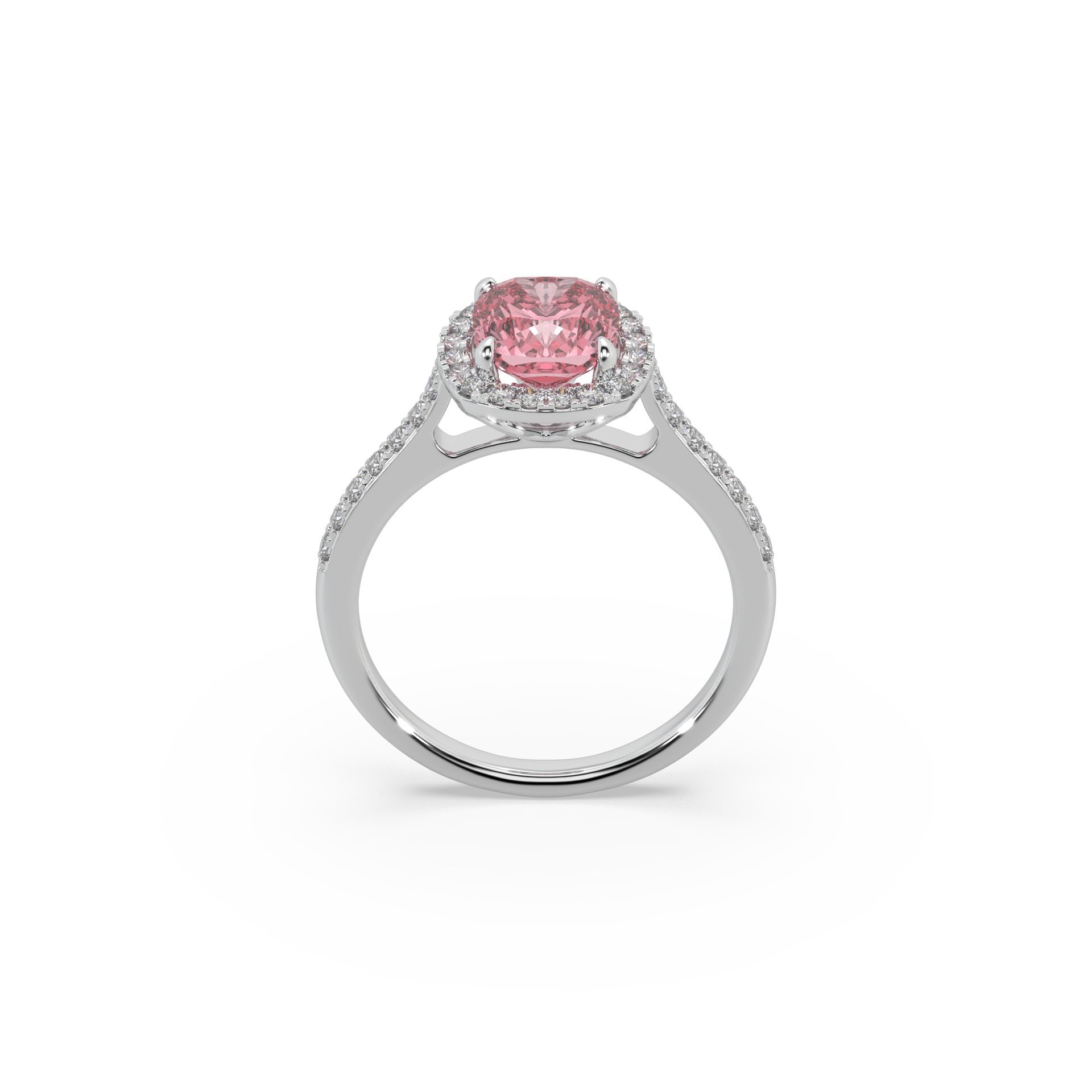 Exclusive 925 Silver 0.42 CT Center Stone Studded Ladies Ring For Her