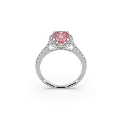 Exclusive 925 Silver 0.42 CT Center Moissanite Studded Ladies Ring For Her
