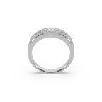 Impressive 925 Silver And Diamond Studded Ladies Ring For Her