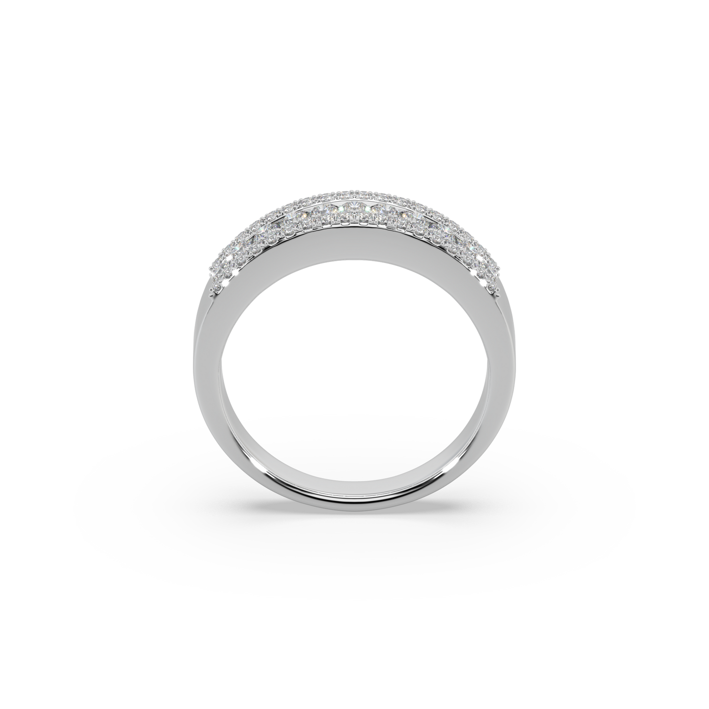 Impressive 925 Silver And Diamond Studded Ladies Ring For Her