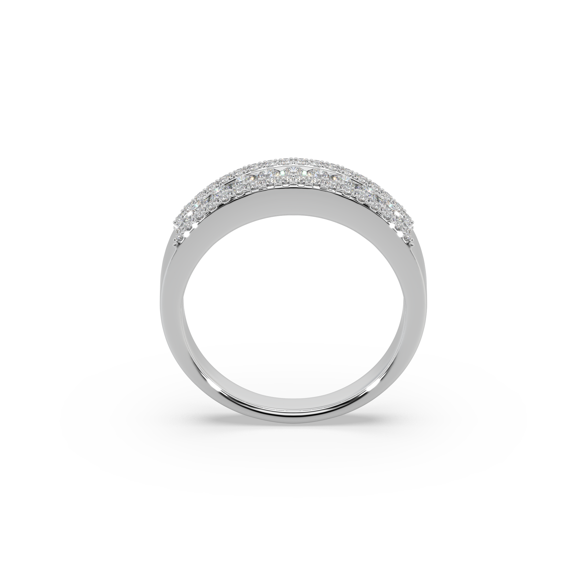 Impressive 925 Silver And Diamond Studded Ladies Ring For Her