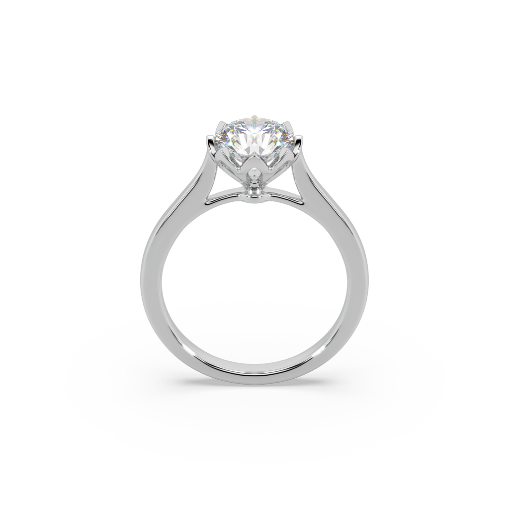 Beautiful 925 Silver Solitaire Studded Ladies Ring For Her
