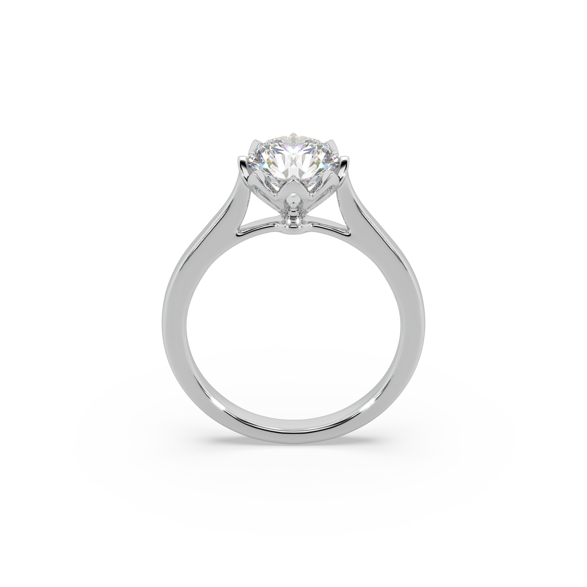 Beautiful 925 Silver Solitaire Studded Ladies Ring For Her