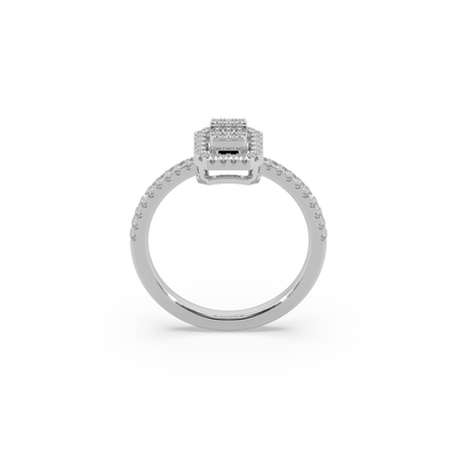 Beautifull 925 Silver Moissianite Studded  Ladies Ring For Her