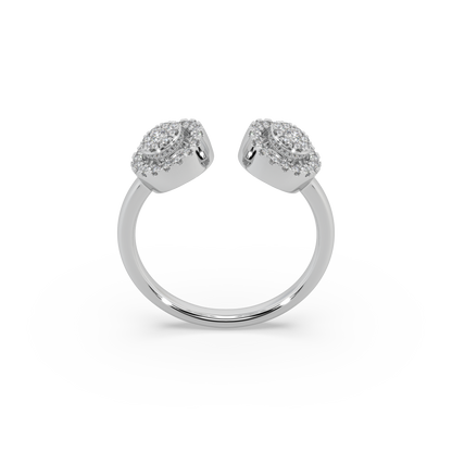 Wonderful Regular Wear 925 Silver Moissanite Studded Ladies Ring For Her
