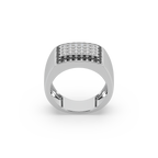 Guru Jewel's Round Diamond And Black Stone Studded Ring For Him