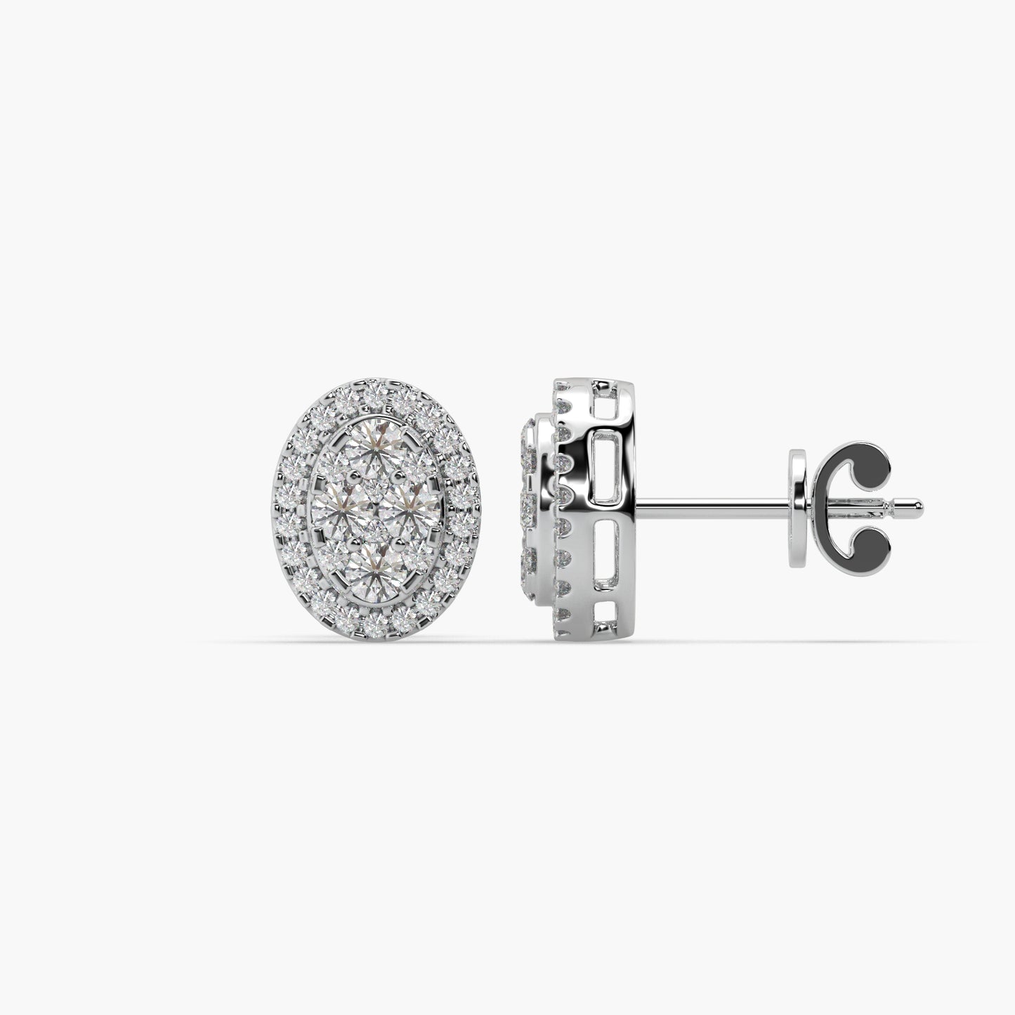 Guru Jewel's Unique Diamond Studded Silver Earrings For Her