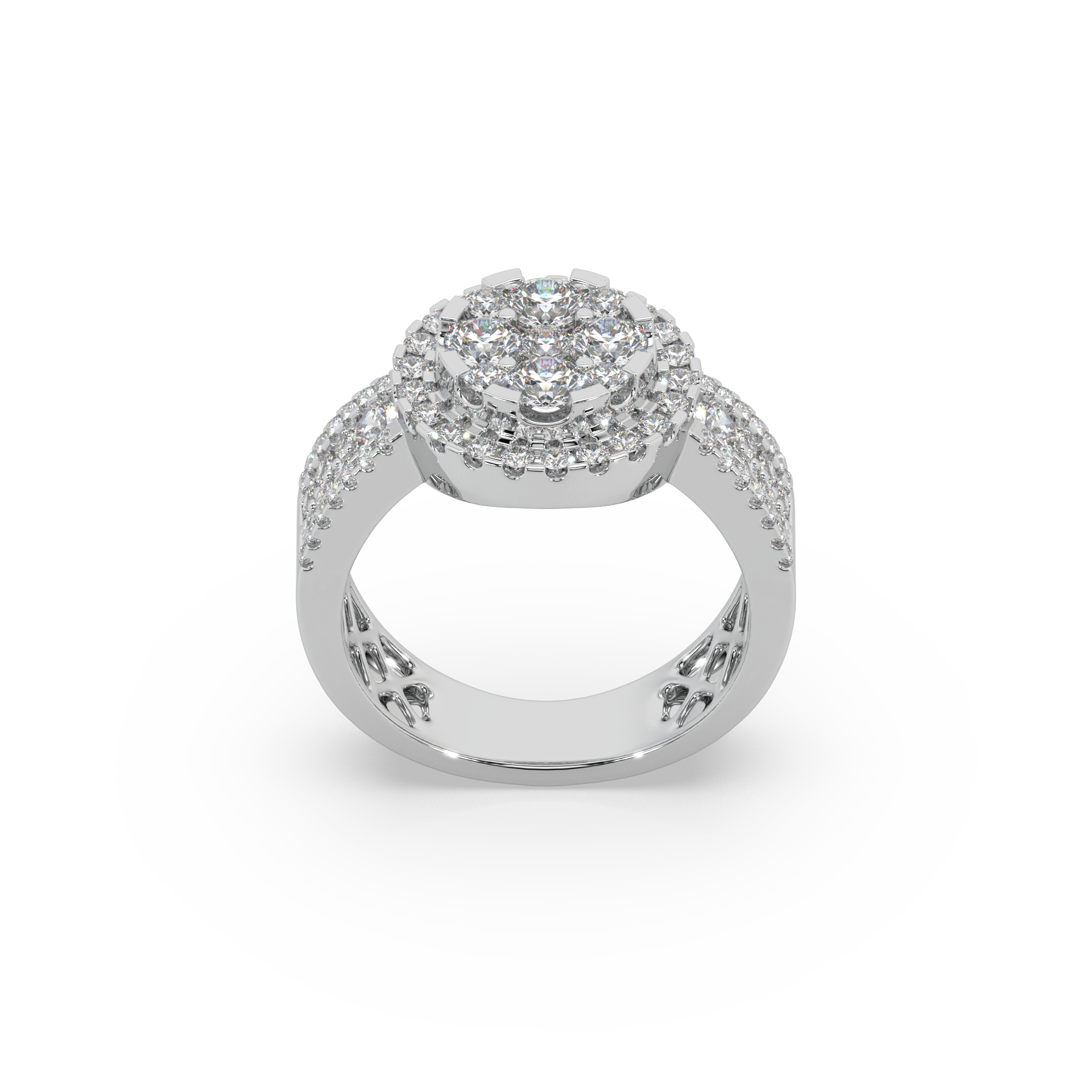 Captivating 925 Silver And Diamond Studded Ladies Ring For Her