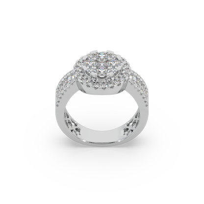 Captivating 925 Silver And Diamond Studded Ladies Ring For Her