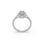 Guru Jewel's Round Diamond Studded Astonishing Silver Ring For her