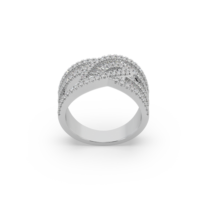 Exclusive Channel-Set Buguette 925 Silver Moissianite Ladies Ring For Her