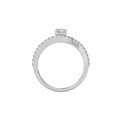 Guru Jewel's Round Solitaire Studded Astonishing Special Silver Ring For Her