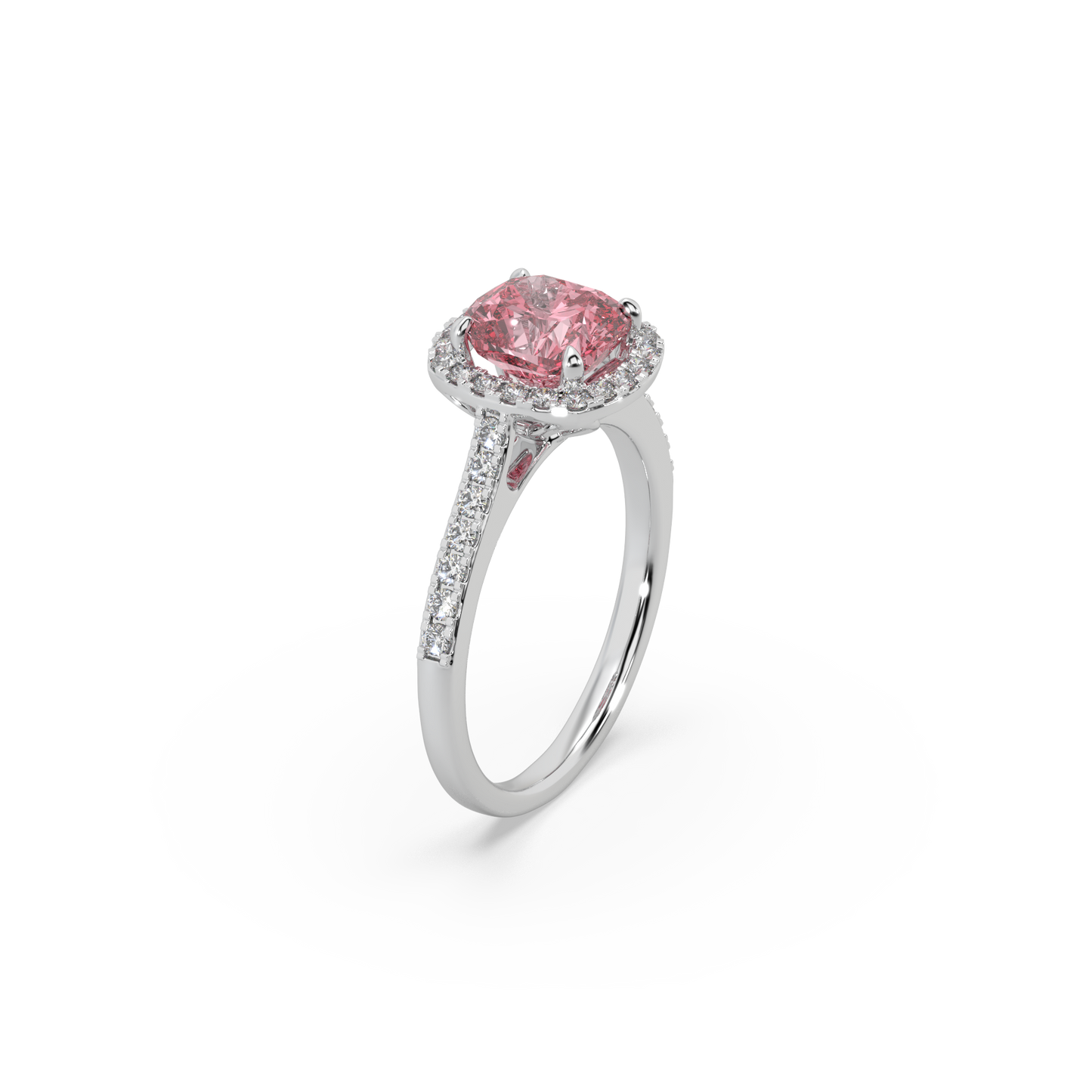 Exclusive 925 Silver 0.42 CT Center Moissanite Studded Ladies Ring For Her