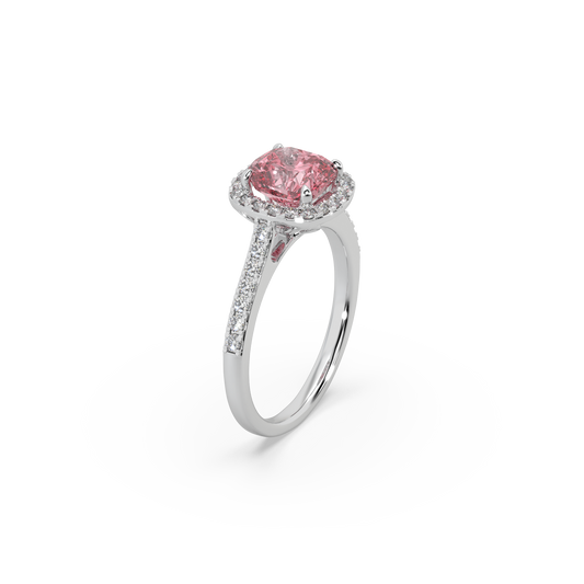 Exclusive 925 Silver 0.42 CT Center Moissanite Studded Ladies Ring For Her