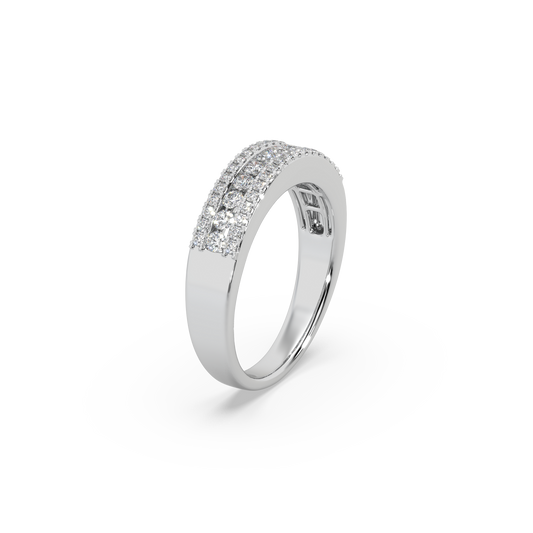 Impressive 925 Silver Moissanite Studded Ladies Ring For Her