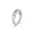 Impressive 925 Silver And Diamond Studded Ladies Ring For Her