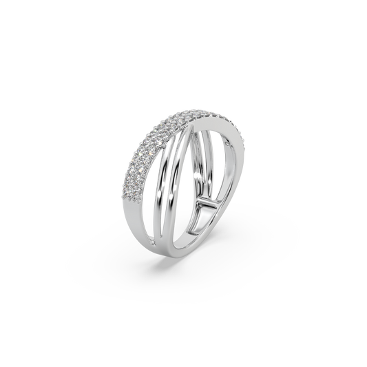 Attractive Silver 925 Moissanite Studded Ladies Ring For Her