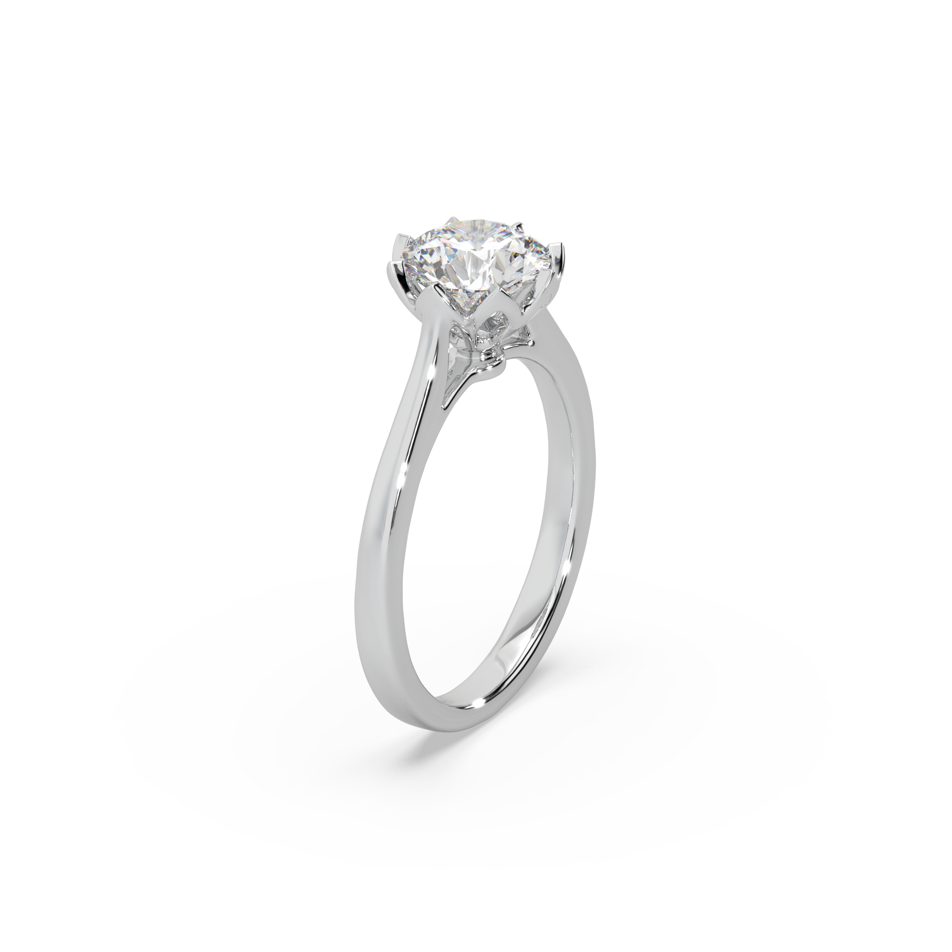 Beautiful 925 Silver Solitaire Studded Ladies Ring For Her