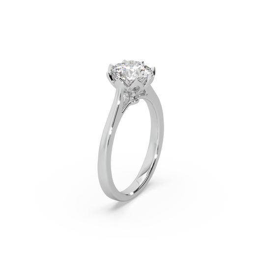 Beautiful 925 Silver Solitaire Moissanite Ladies Ring For Her