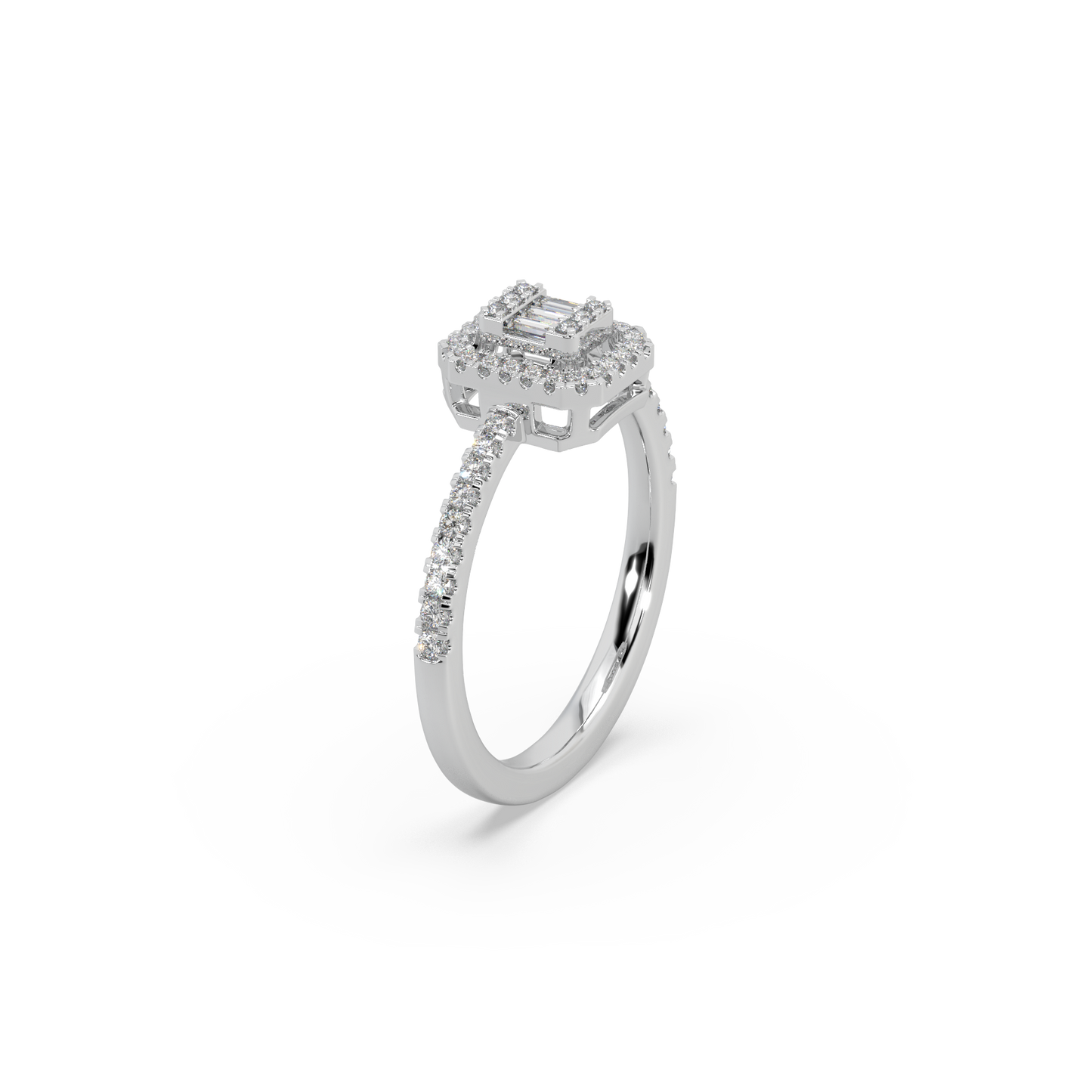 Beautifull 925 Silver Moissianite Studded  Ladies Ring For Her