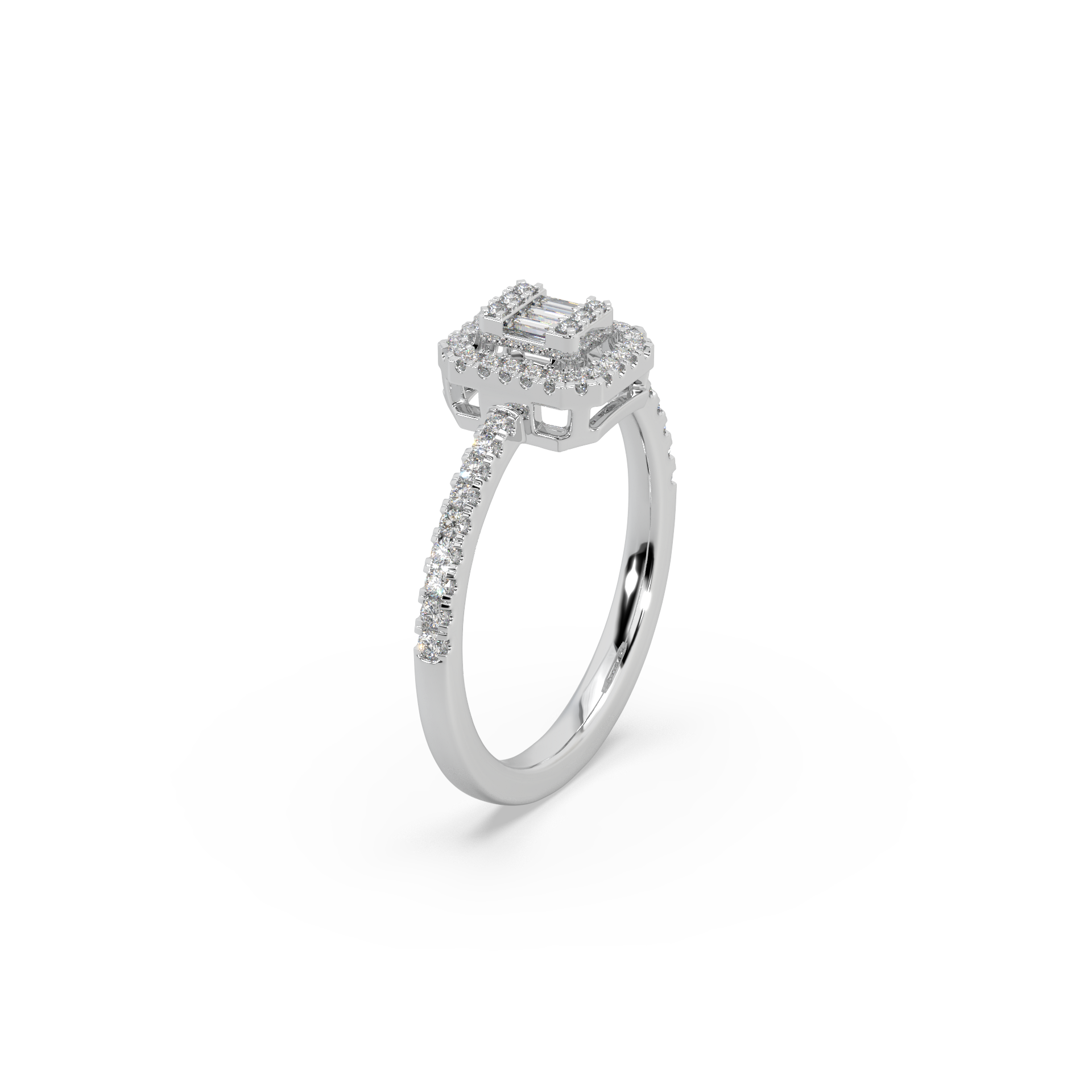 Beautiful 925 Silver And Diamond Studded  Ladies Ring For Her