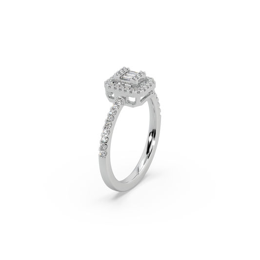 Beautifull 925 Silver Moissianite Studded  Ladies Ring For Her