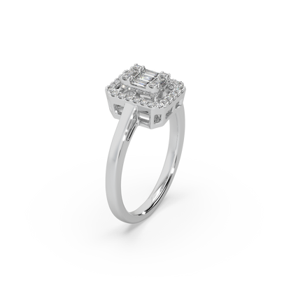 Devastating 925 Silver Moissanite Studded Ladies Ring For Her