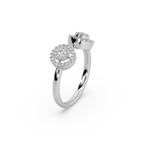 Wonderful Regular Wear 925 Silver Diamond Studded Ladies Ring For Her