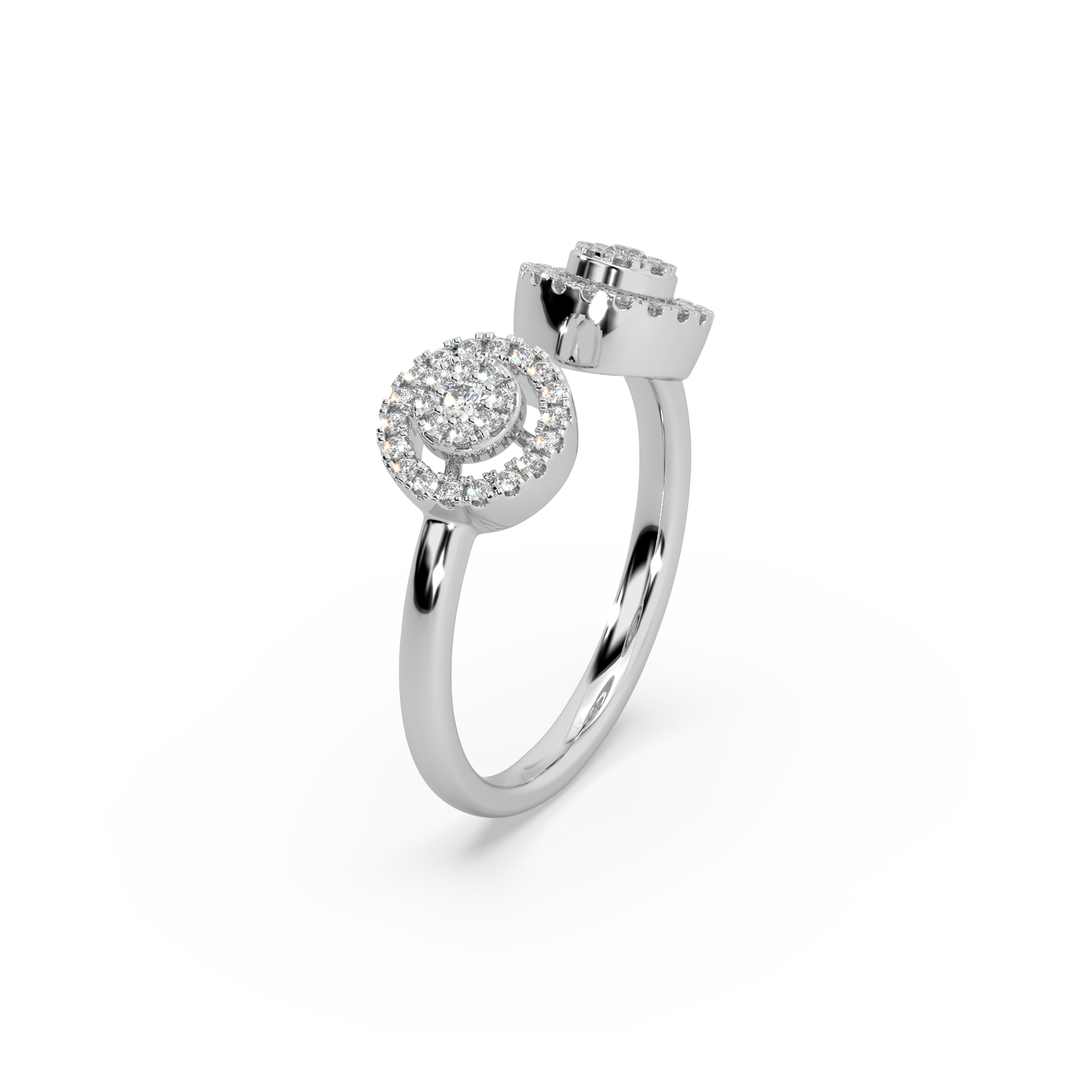 Wonderful Regular Wear 925 Silver Diamond Studded Ladies Ring For Her