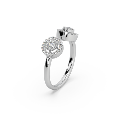 Wonderful Regular Wear 925 Silver Moissanite Studded Ladies Ring For Her