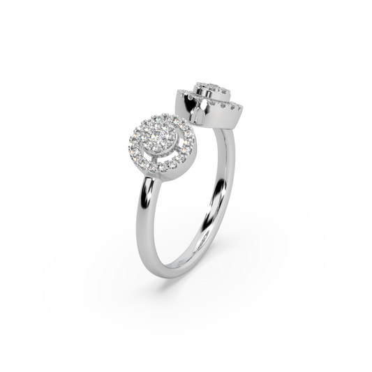 Wonderful Regular Wear 925 Silver Moissanite Studded Ladies Ring For Her
