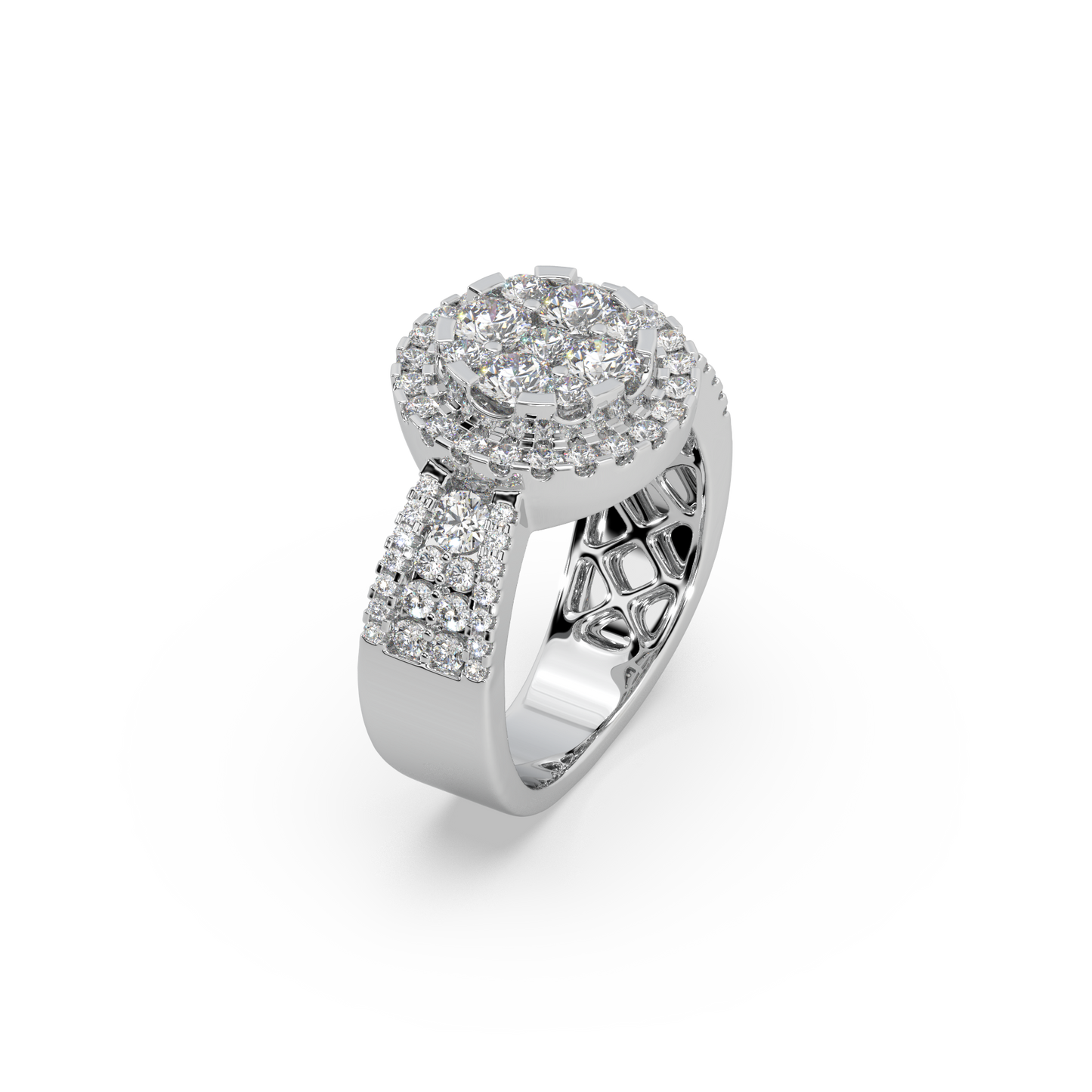 Captivating 925 Silver And Diamond Studded Ladies Ring For Her