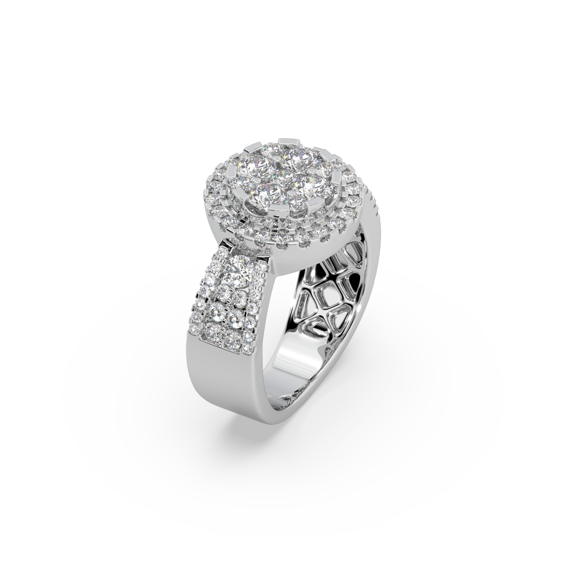 Captivating 925 Silver And Diamond Studded Ladies Ring For Her